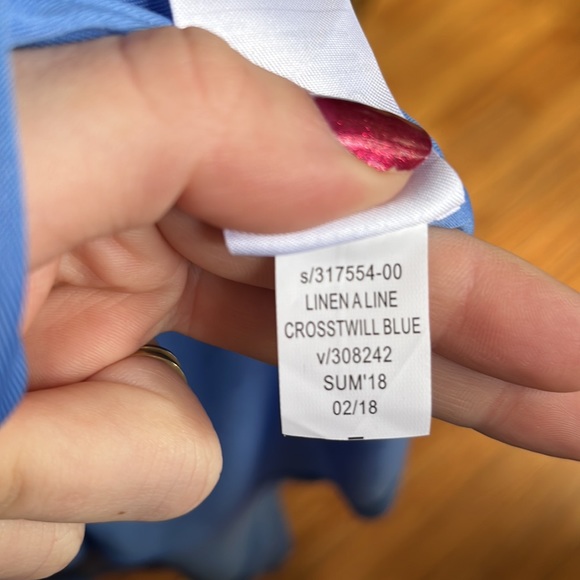 Banana Republic Blue Midi Linen Blend Wrap A-Line Skirt Size 2 - Picture 13 of 14